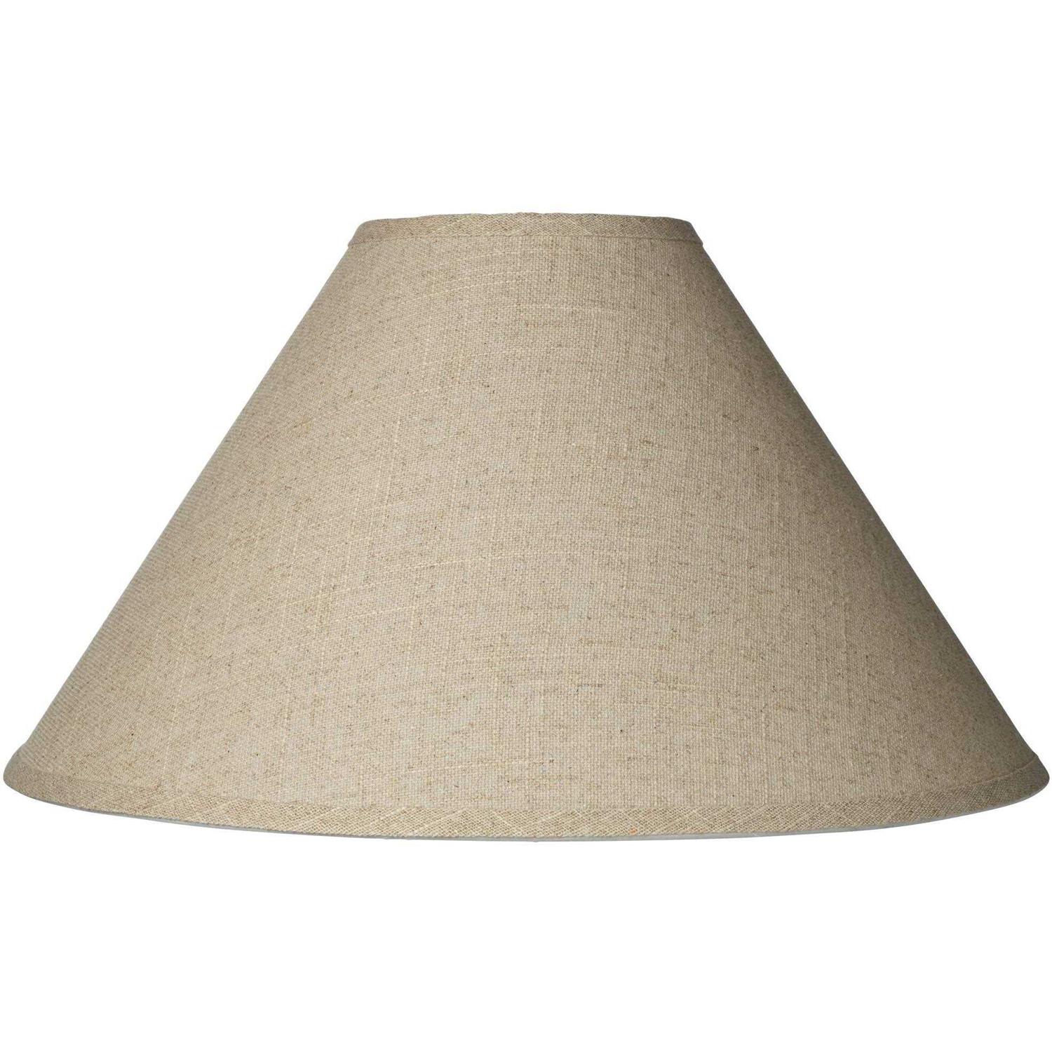 Springcrest Fine Burlap Empire Lamp Shade Top x Bottom x Slant Replacement with Harp and Finial