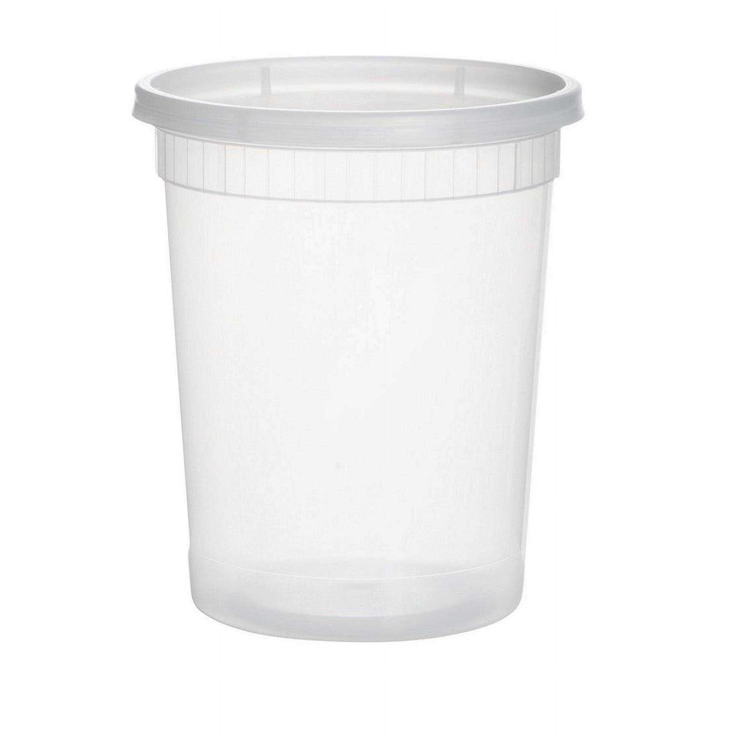 25 sets 32oz plastic soup/Food container with lids
