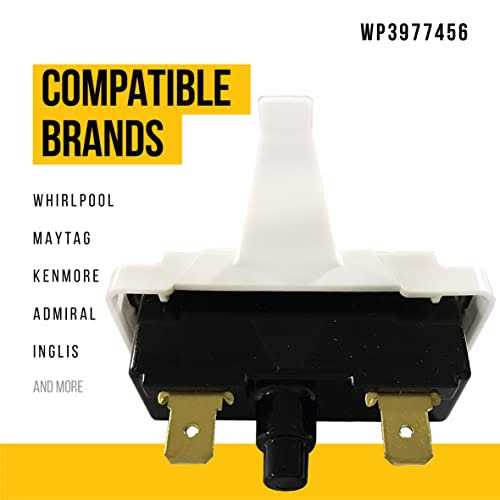 WP3977456 3977456 Push To Start Switch Compatible Whirlpool Kenmore Maytag Dryer Parts