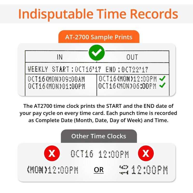 Touch Free Small Business Time Clock AT-2700