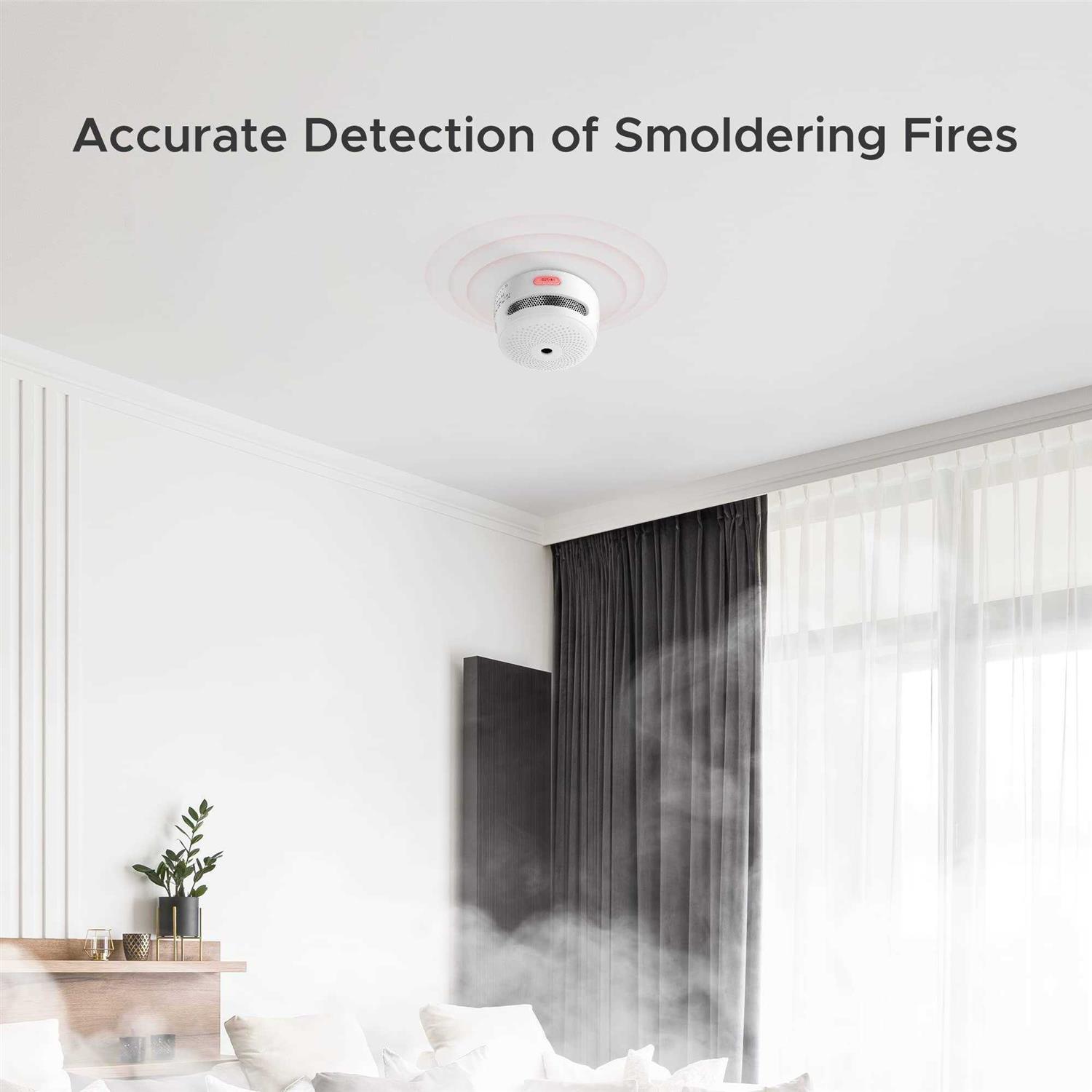 X-Sense Mini Smoke Alarm 10-Year Battery Fire Alarm Smoke Detector with LED Indicator & Silence Button