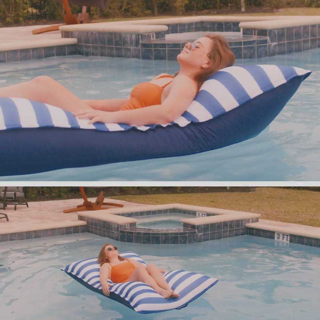 Big Joe Lagoon Lounger No Iation Needed Pool Float Double Sided Mesh