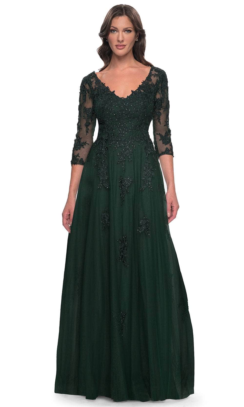 Lace Ornate A-Line Evening Dress