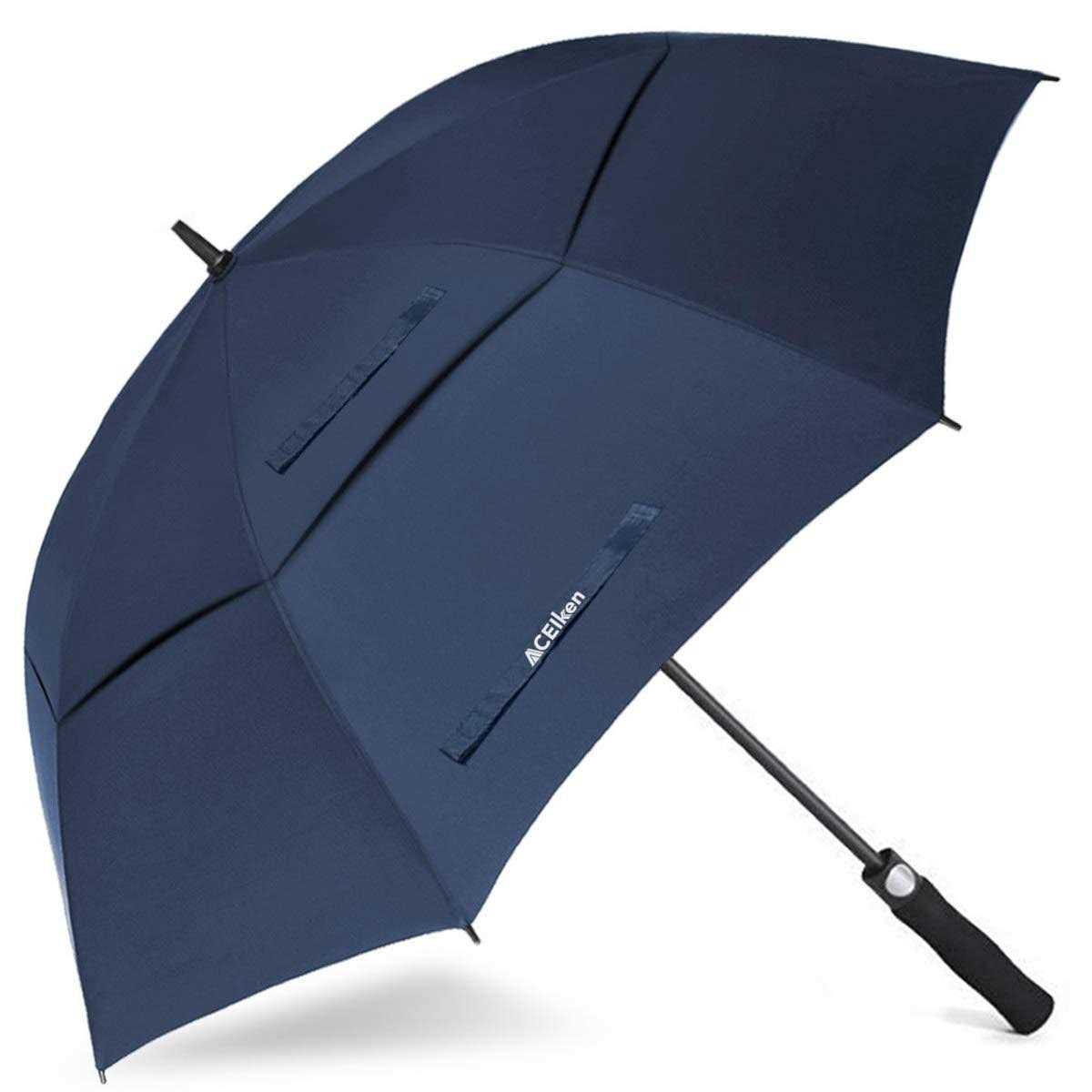 ACEIken Golf Umbrella Windproof Large 62 Inch Double Canopy Vented