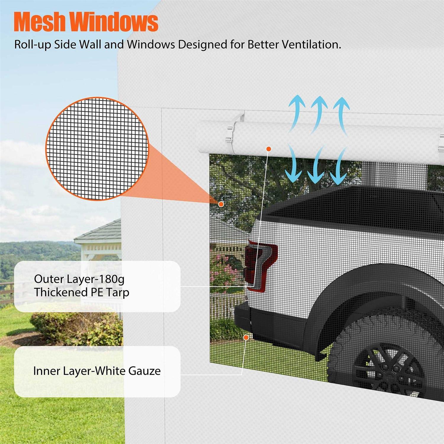 12 Ft. W x 20 Ft. D Heavy Duty Carport Portable Garage walsunny