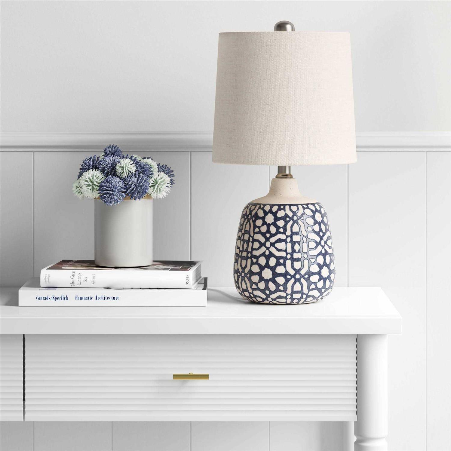 Threshold Assembled Ceramic Table Lamp Blue