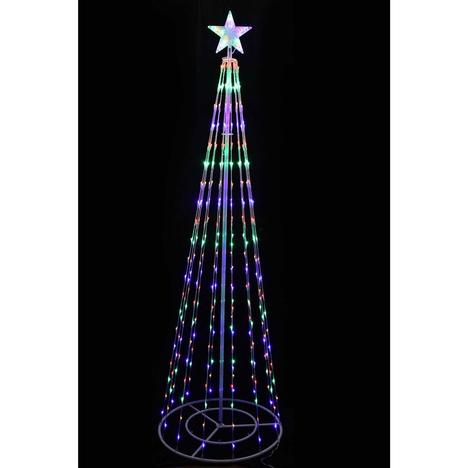 Alpine Corporation Christmas Tree with 8 Functions & 300 LED Lights
