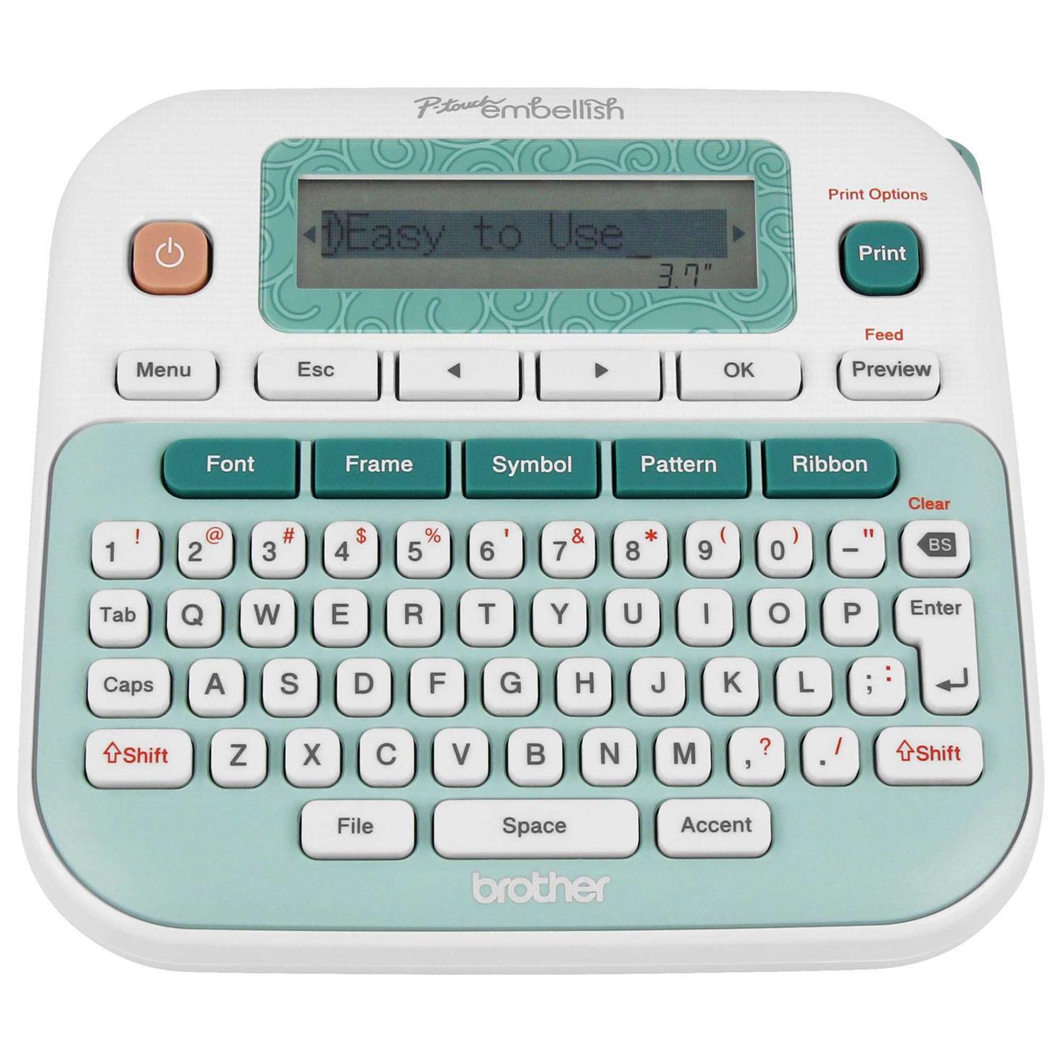 Brother P-touch Embellish Ribbon & Tape Printer PT-D215e