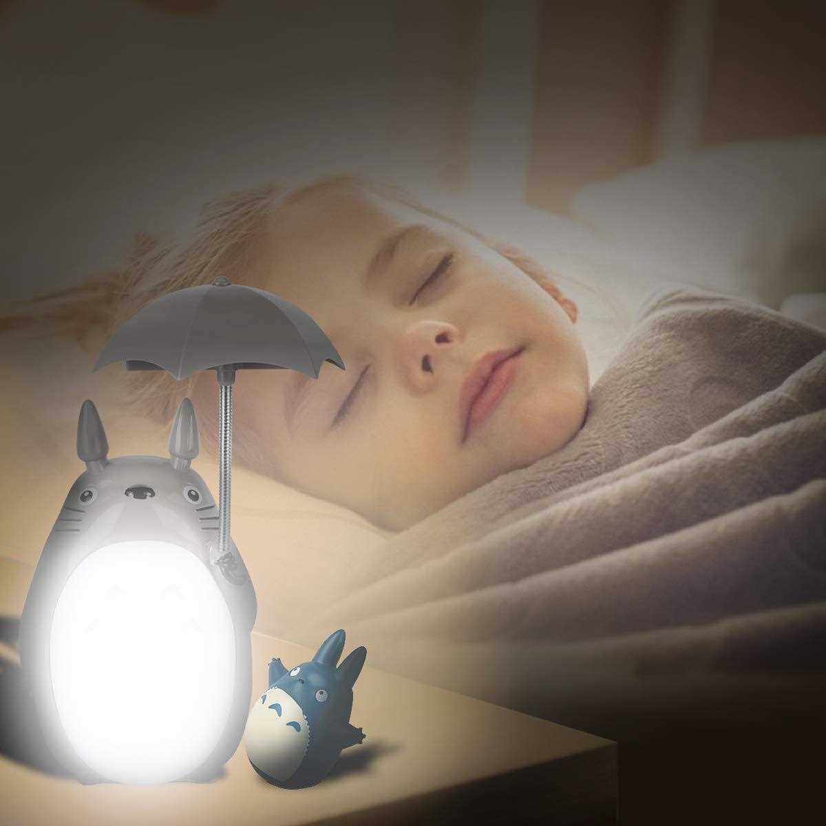 BATVOX Totoro Umbrella LED Night Light Kid’s Character Lamp USB Charge Bonus Totoro Tumbler