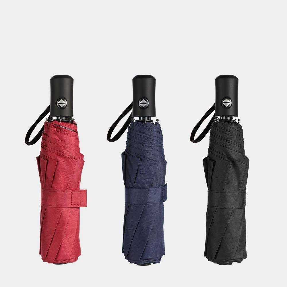 Automatic umbrella windproof travel umbrella windproof small lightweight sturdy steel shaft mini folding and portable backpack car purse men and