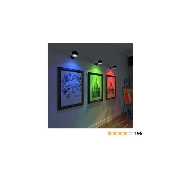 Yuewilai Magnetic Wall Sconce 16 Rgb Colors Dimmable Rechargeable Battery Operated Usb