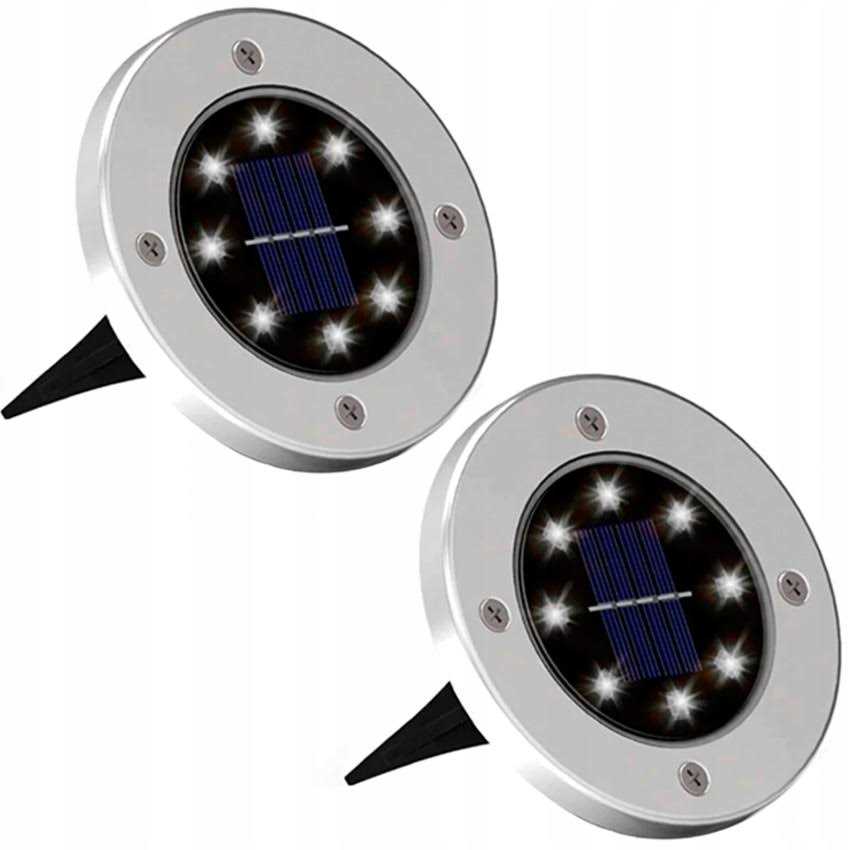 Bell + Howell Disk Lights Deluxe Solar Powered 3.75 W LED Garden Light 4 pk