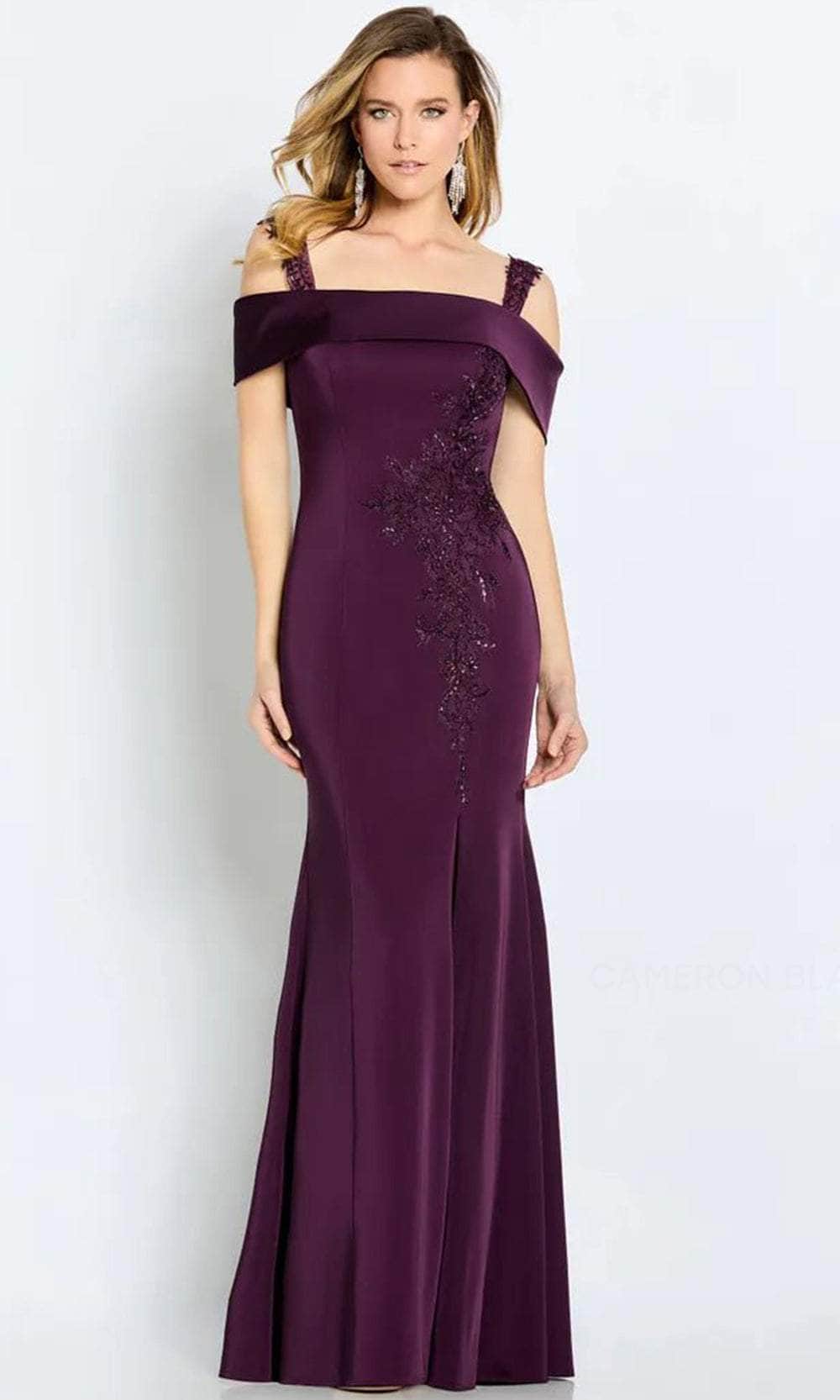 Cold Shoulder Fitted Formal Gown