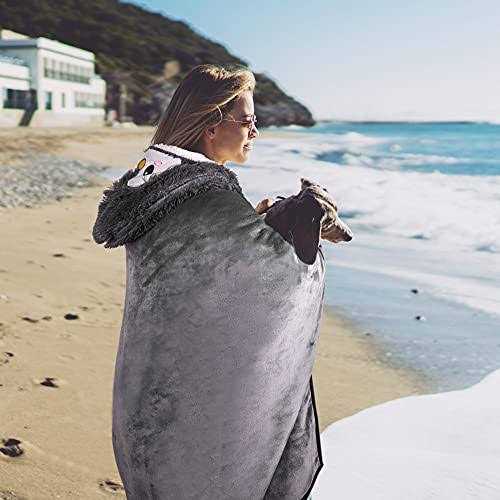 Wearable Hooded Blanket For Adults Super Soft Warm Cozy Plush