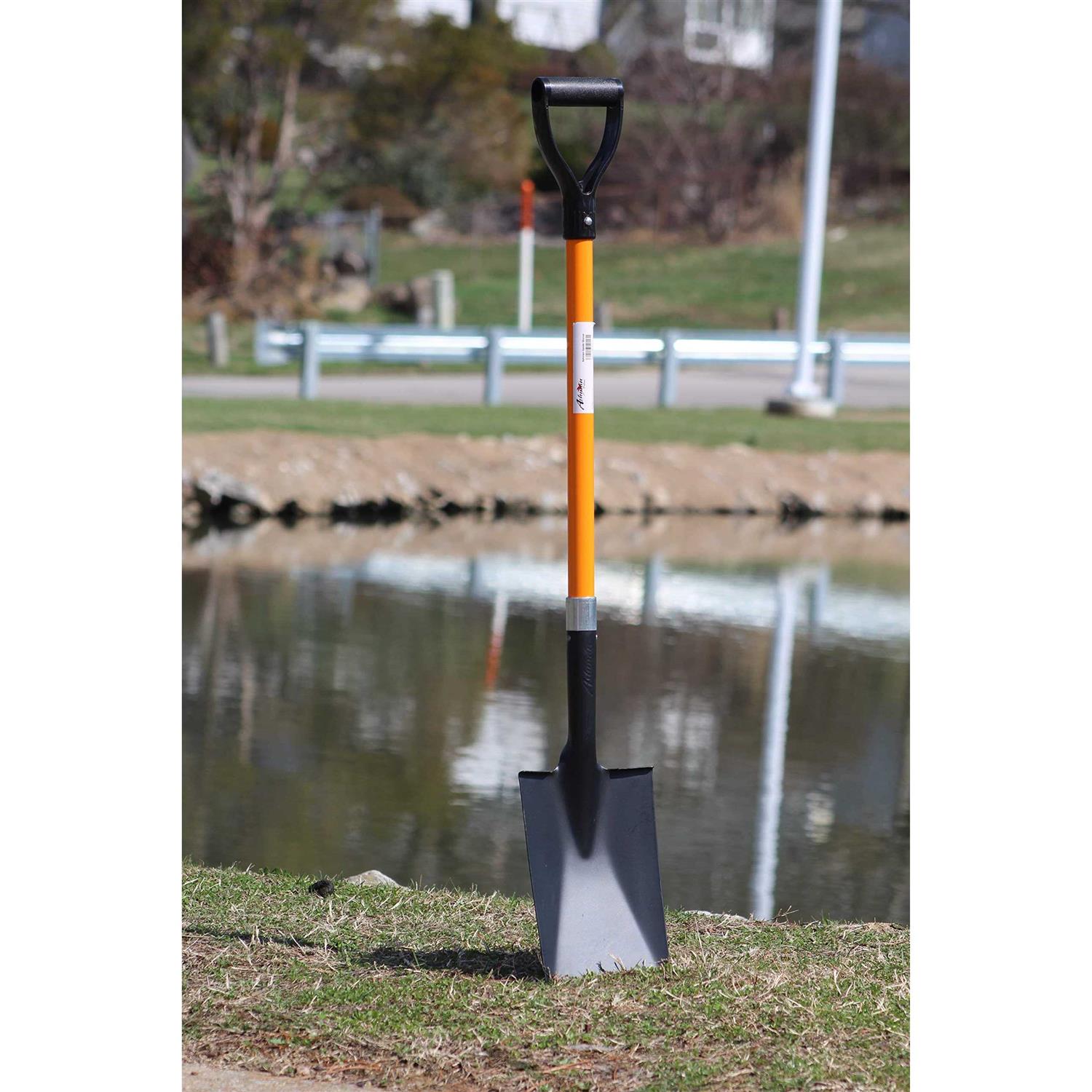 Ashman Assorted 4 Shovels Long D Handle Grip Round Shovel, Square Shovel, Drain Spade Shovel, and Spade Shovel Premium