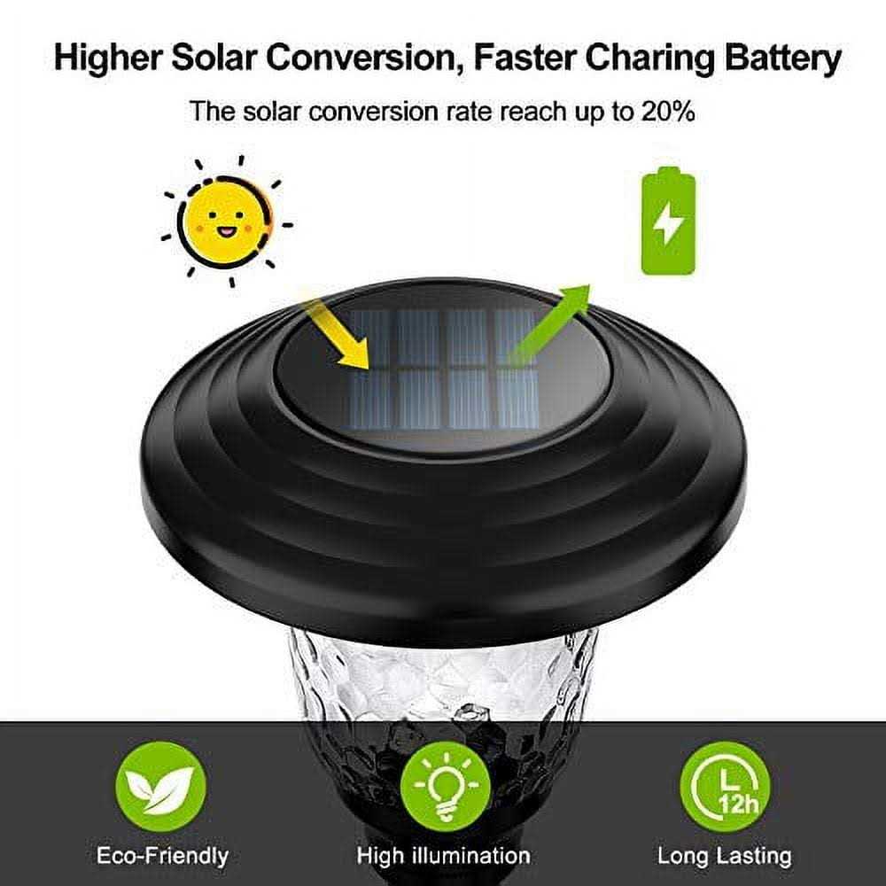 Balhvit Glass Solar Lights Outdoor Super Bright Solar Pathway Lights