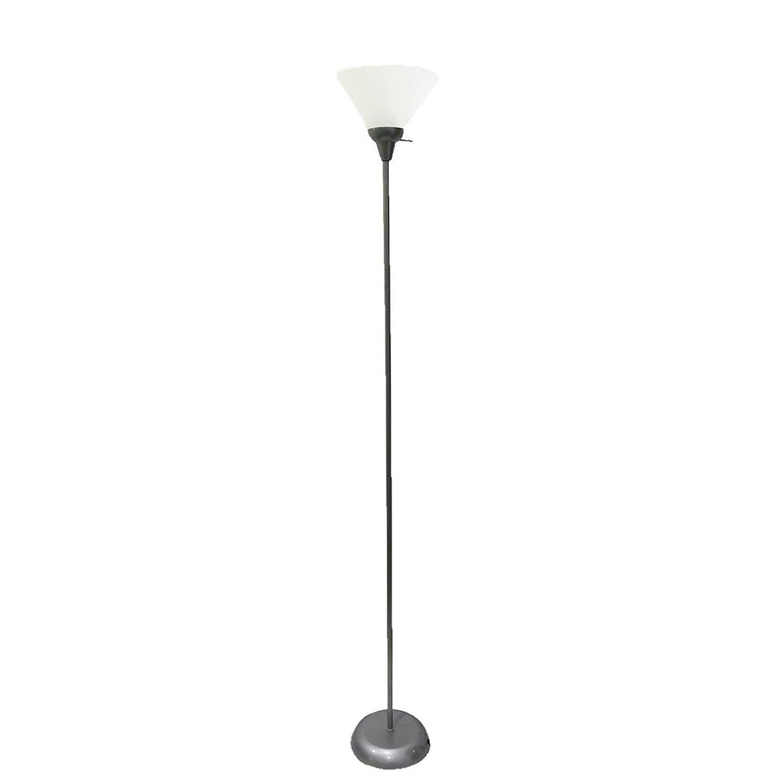 allen + roth Stanton 71 Grey Torchiere Floor Lamp