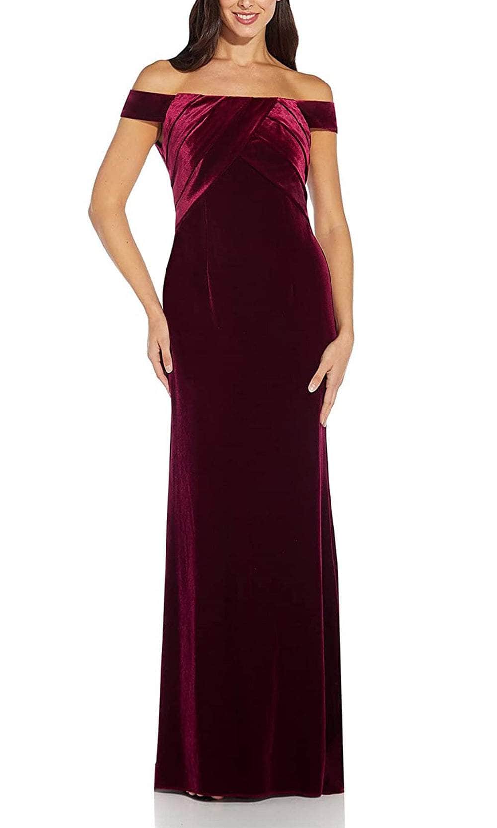Velvet Sheath Evening Gown