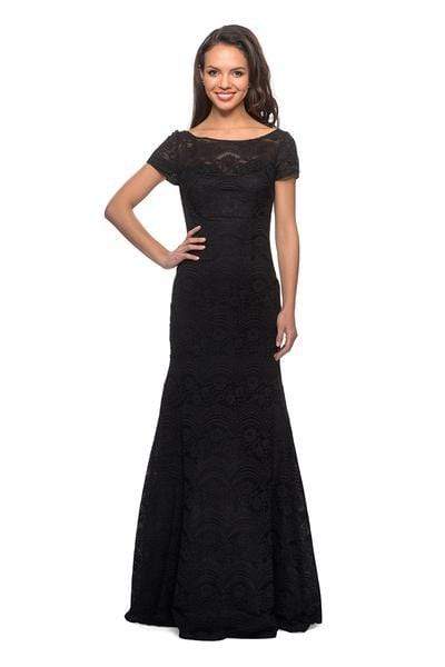 26875 Short Sleeve Lace Mother of the Groom Trumpet Dress