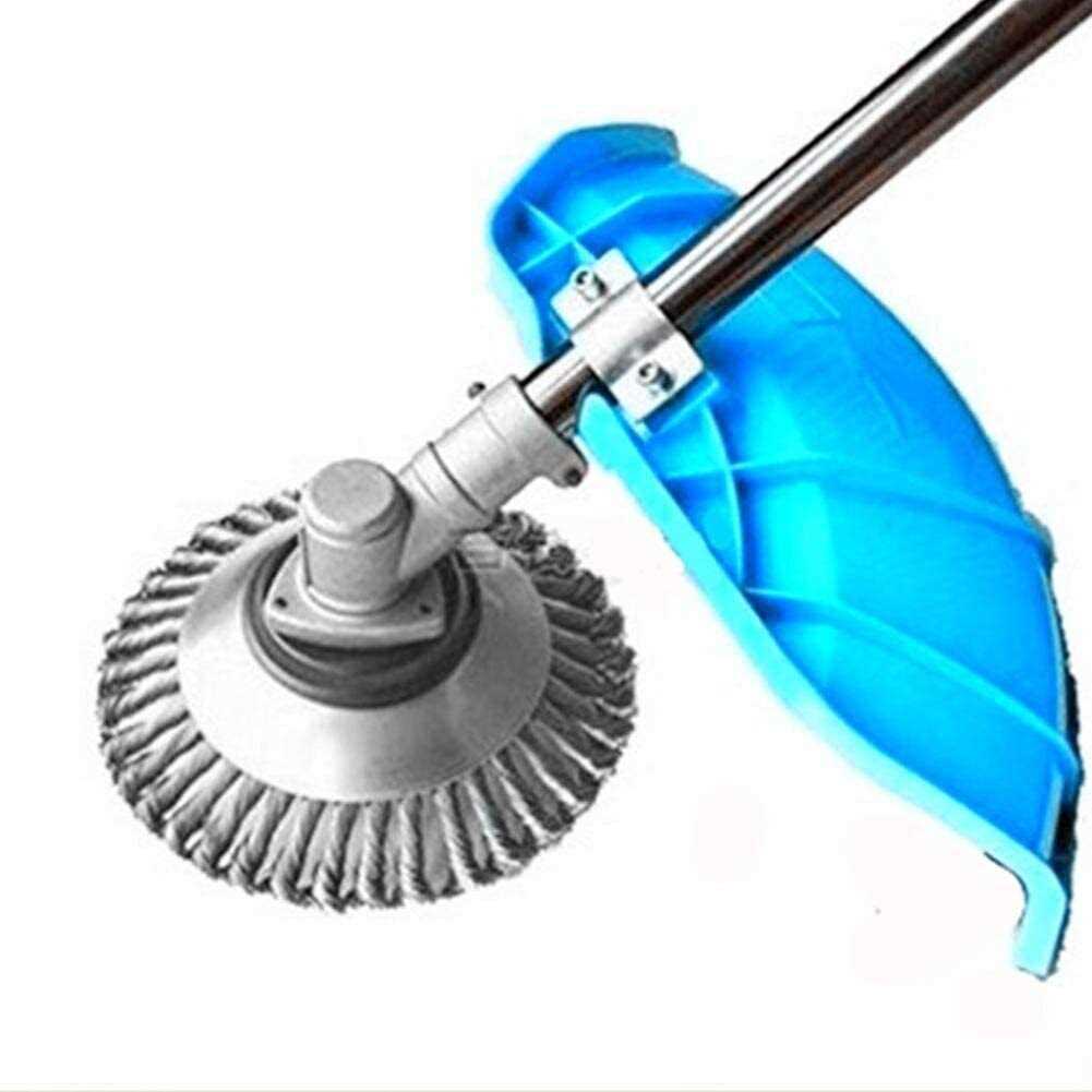 Yuet 8&” Grass Trimmers Strimmer Head Garden Trimmer Wire Brush Solid Steel Wheel Weed Razors Snow Island Plough Rope Mower for Lawn Rotating