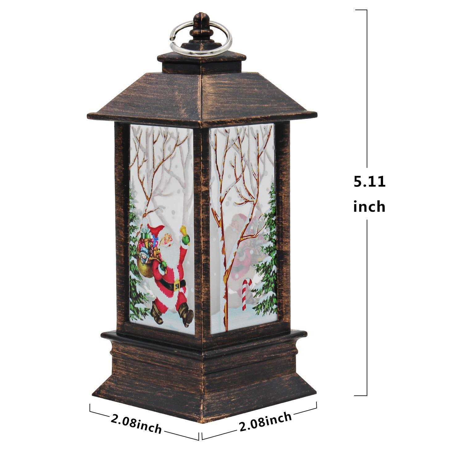 3 PCS Christmas Decoration Lamp Simulated Flame Candle Night Light Santa Claus Snowman Elk Hanging Lamps