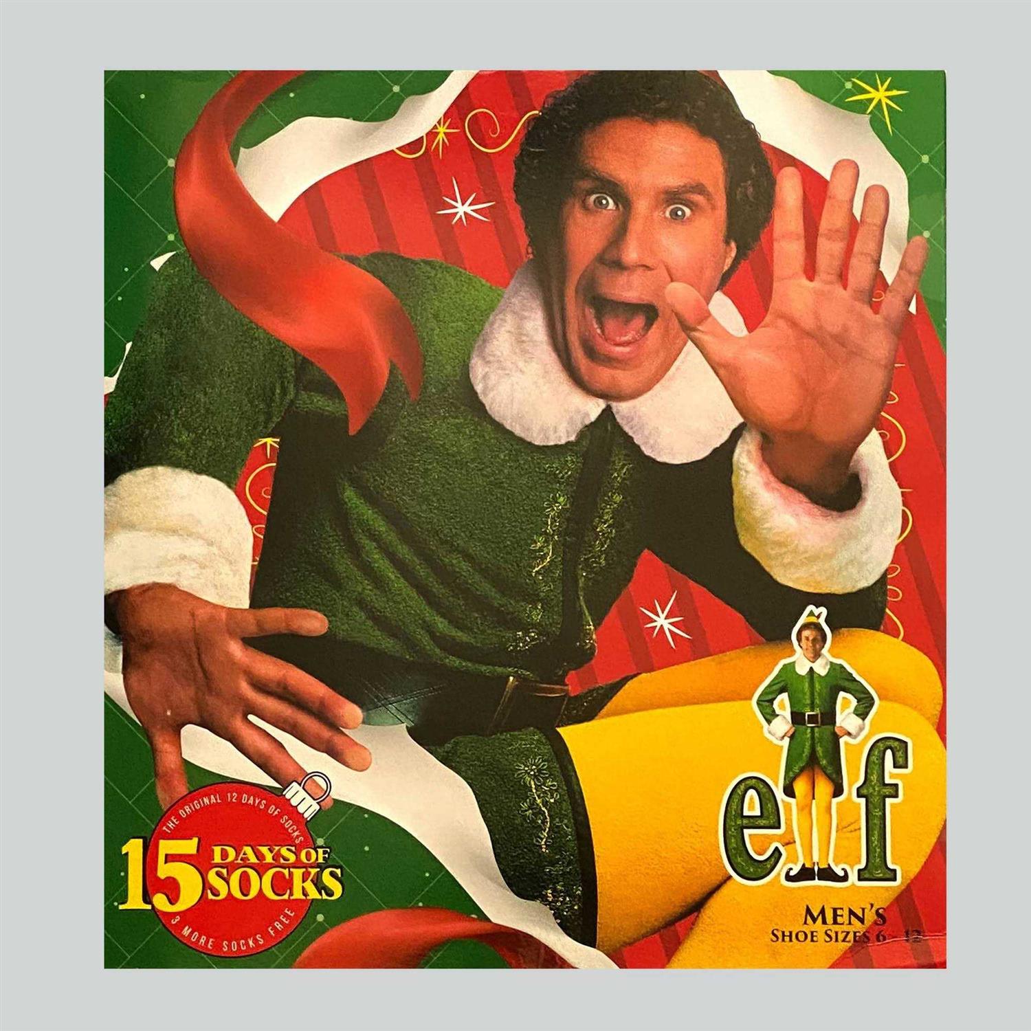 Men’s Elf 15 Days of Socks Advent Calendar