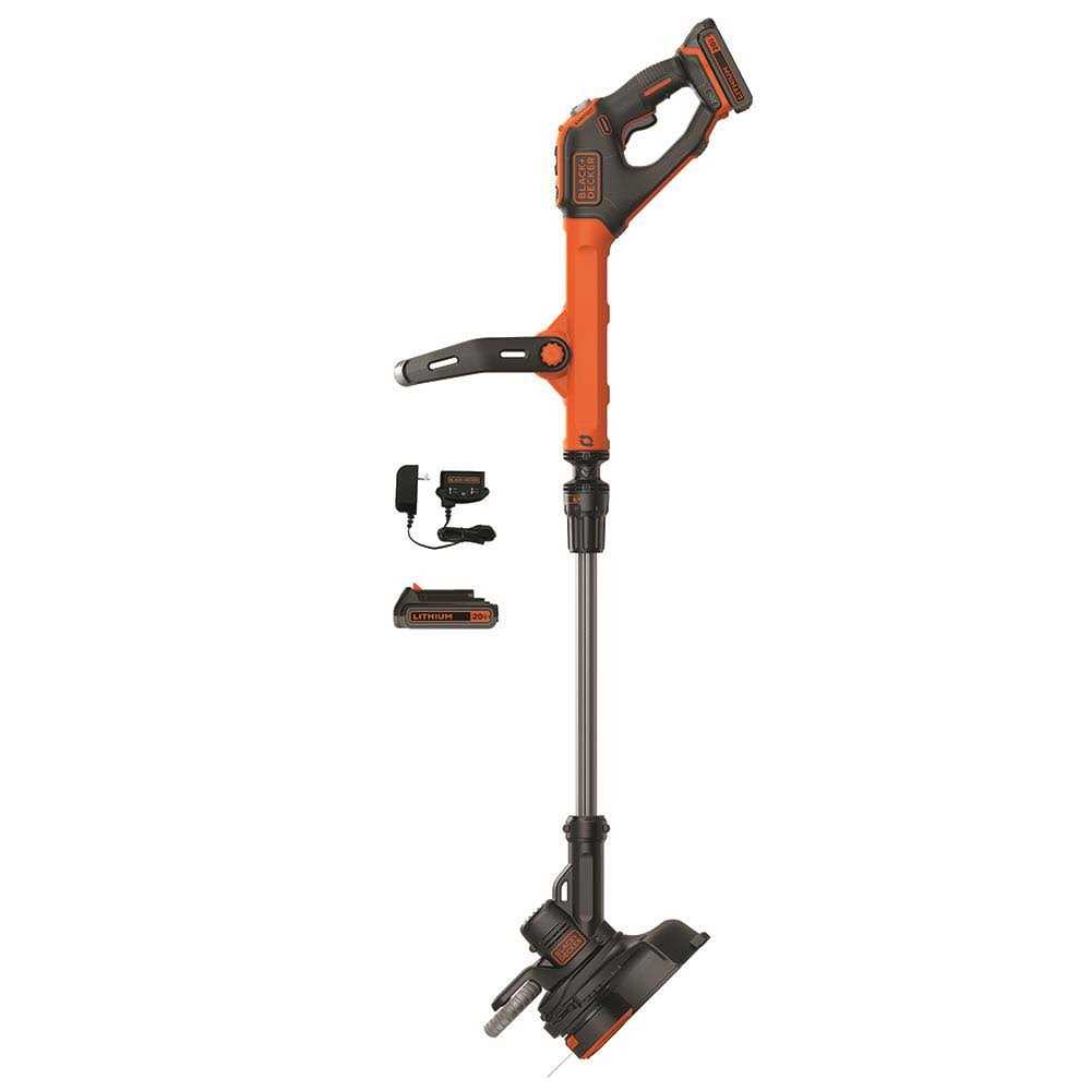 BLACK+DECKER LSTE525 20V MAX Lithium-Ion 2 Battery Cordless String Trimmer / Edger