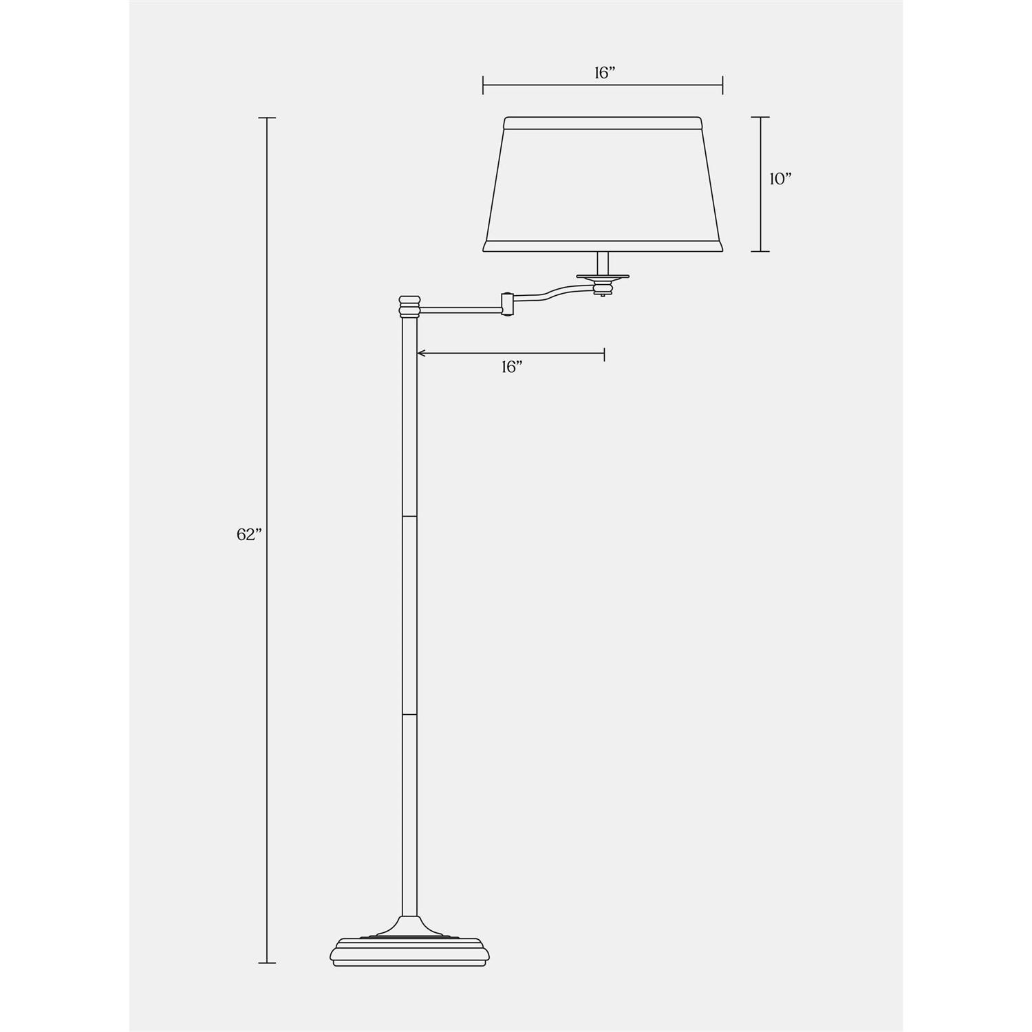 Brightech Caden LED Swing Arm Floor Lamp