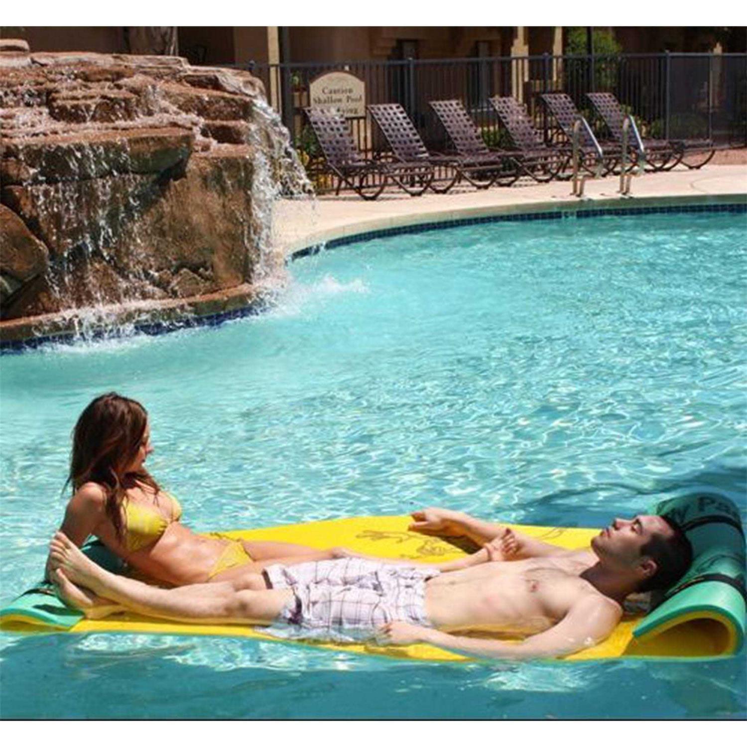 Aqua Lily Pad Tadpole Adult Floating Foam Pool Lounger Mat