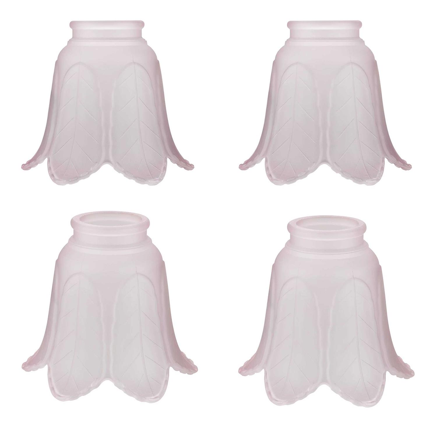 Aspen Creative 23102-4A Transitional Pink Rose Leaf Ceiling Fan Replacement Glass Shade