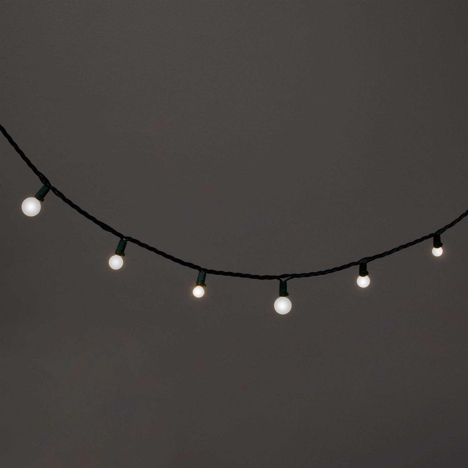 Wondershop 60ct LED Faceted Sphere Christmas String Lights Warm White with Green Wire