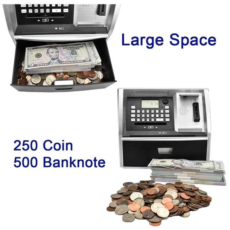 ApgBnk ATM Savings Bank with Debit Card Electronic Piggy Bank for Real Money