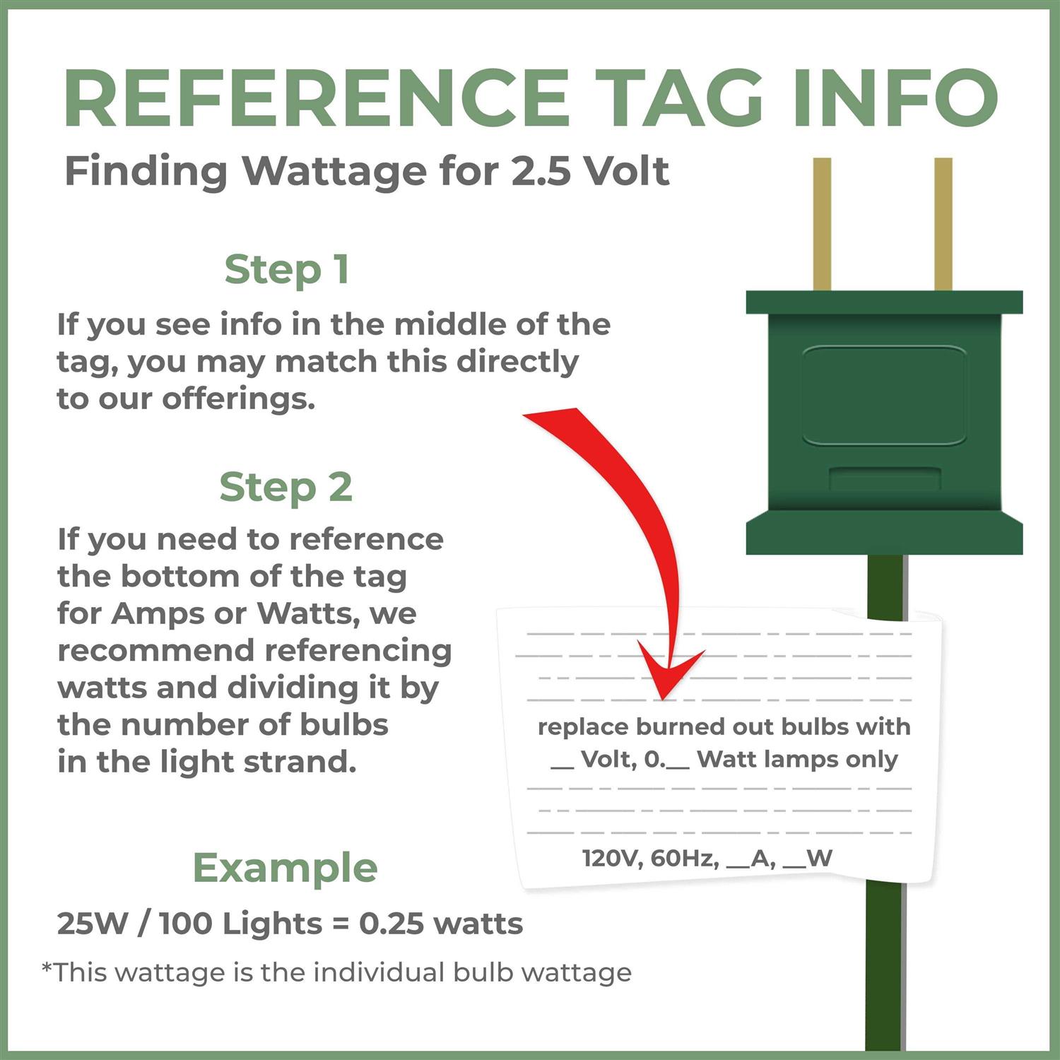 612 Vermont 2.5v Clear Mini Christmas Replacement Bulbs for Christmas Trees and Incandescent String Lights