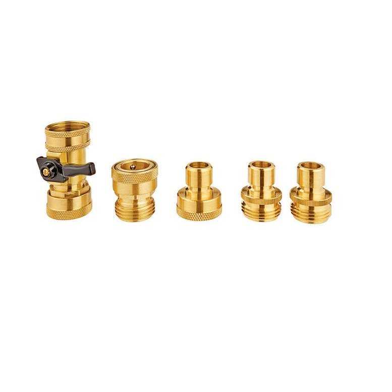Ace Brass Quick Connector Hose Set Threaded