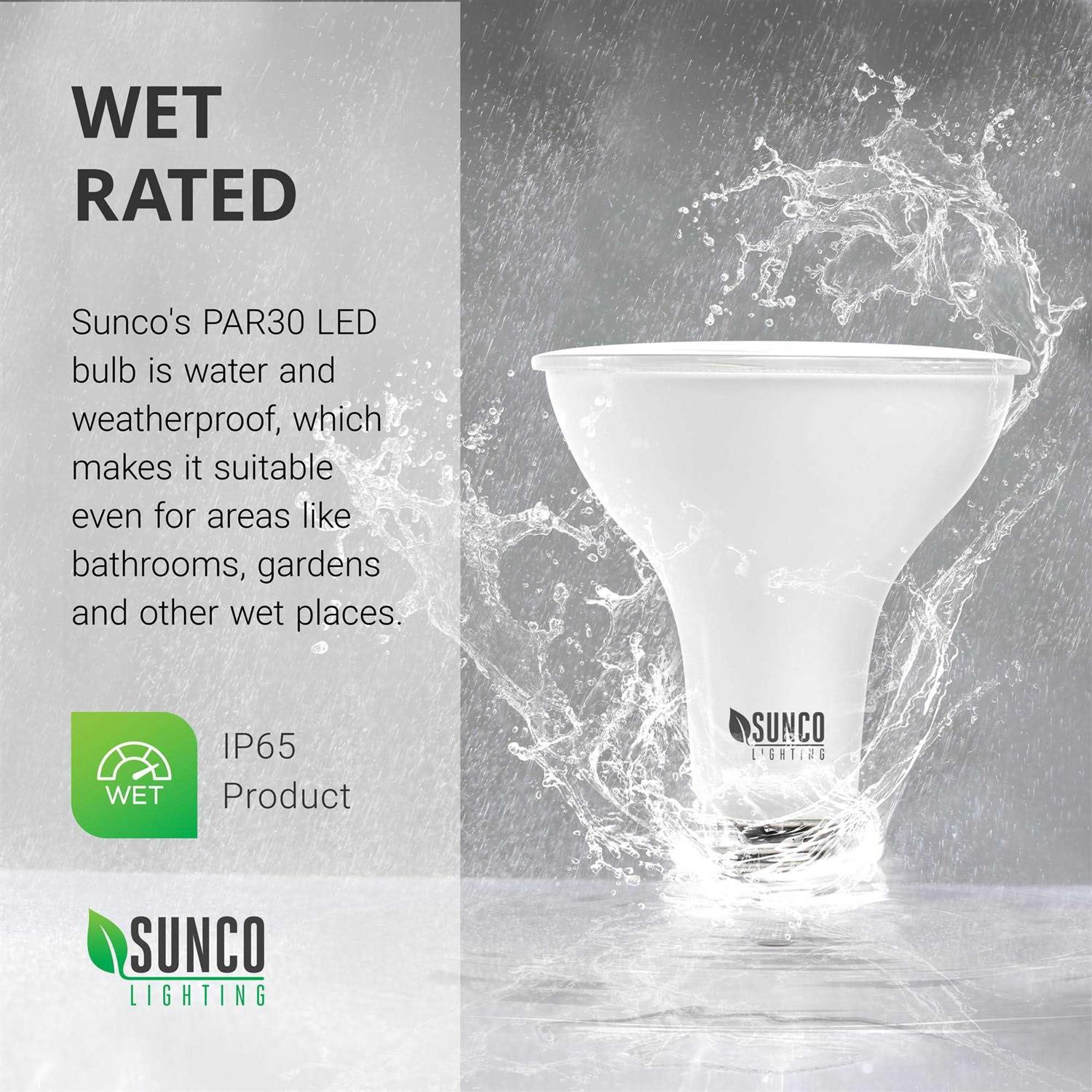 Sunco Lighting 10 Pack PAR30 Dimmable LED Bulb