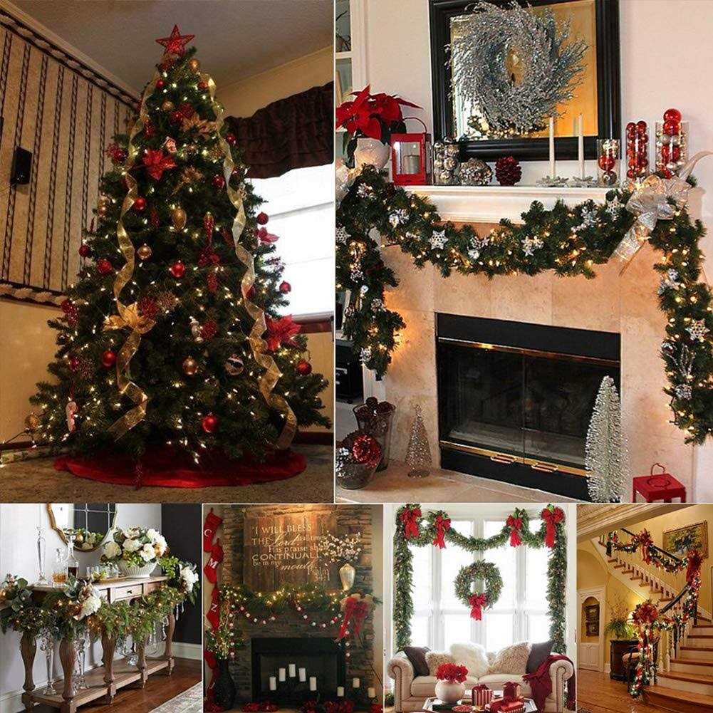 woohaha Christmas Lights Outdoor,2PACK 13ft 50-count Lights Incandescent Mini String 120v ul Lights