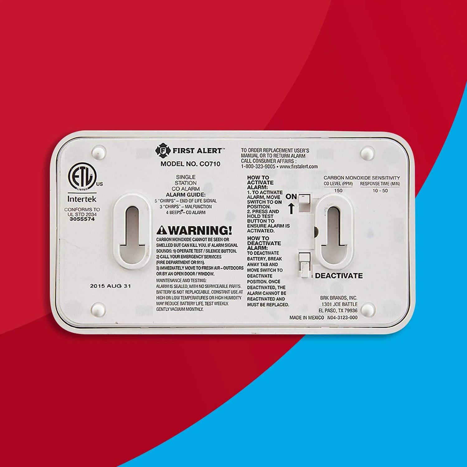 First Alert CO710 Carbon Monoxide Alarm with Digital Display