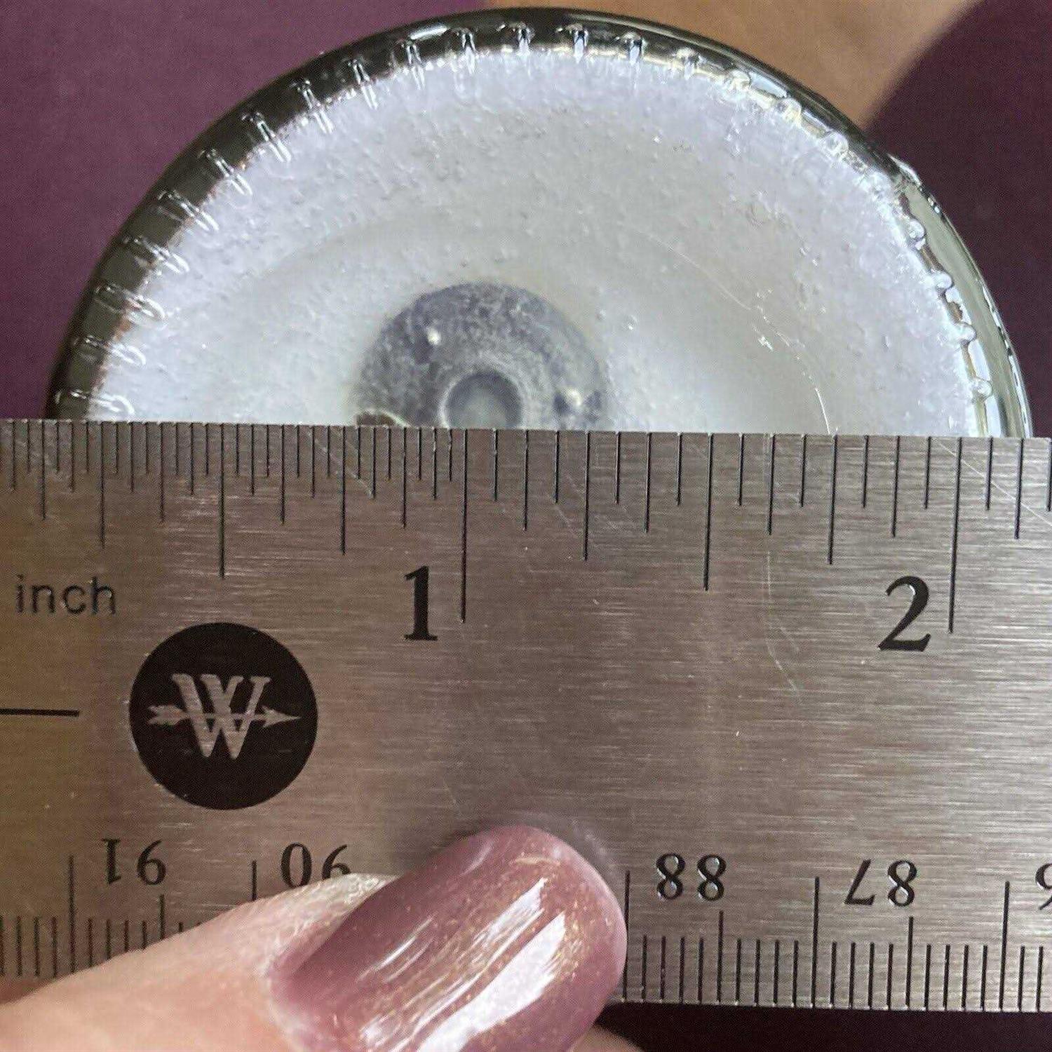 2 Classic White Candles in Glass