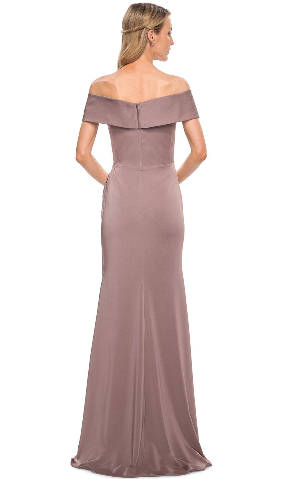 Off Shoulder Ruched Bodice Long Dress