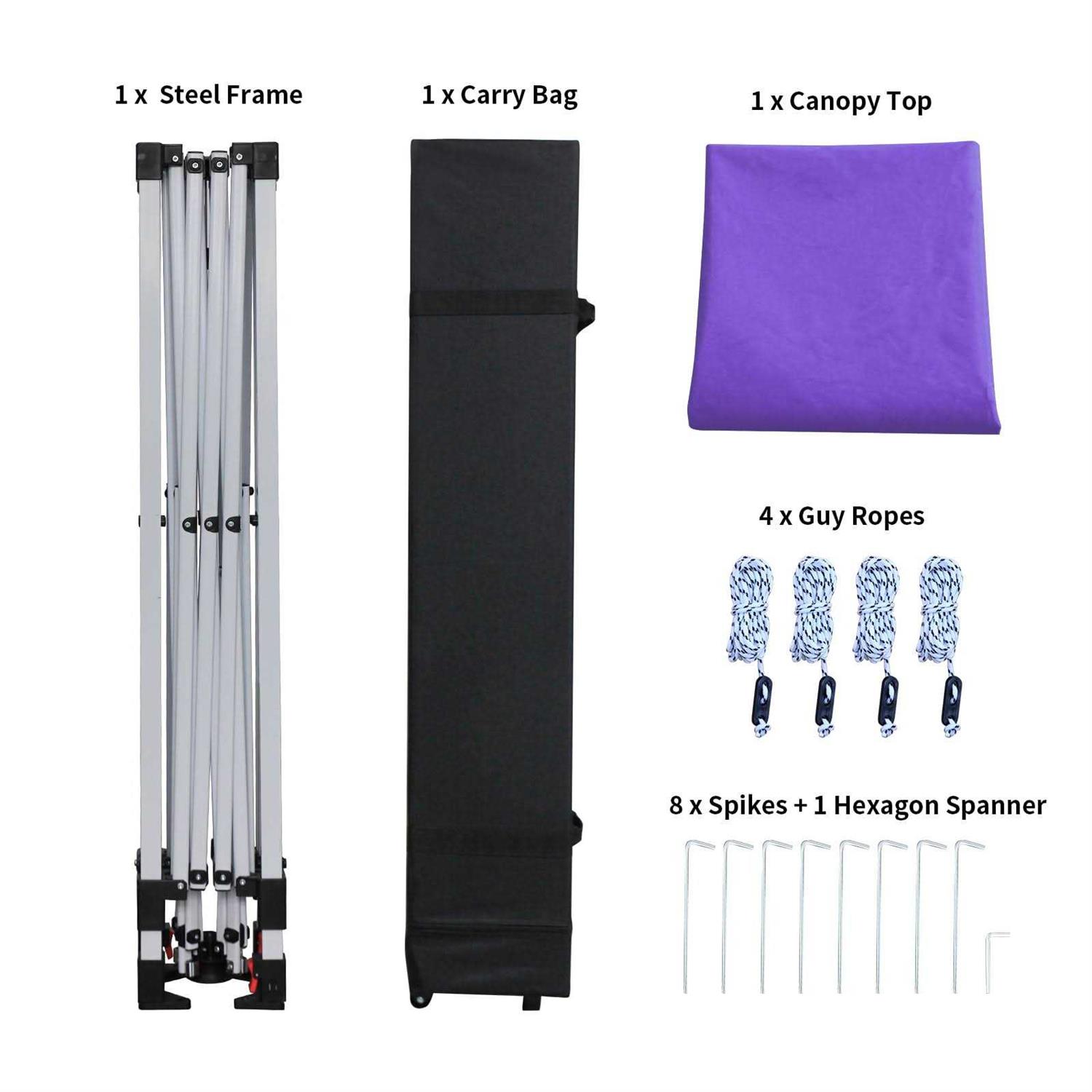 CROWN SHADES 10×10 Pop Up Canopy Patented Center Lock One Push Canopy Tent