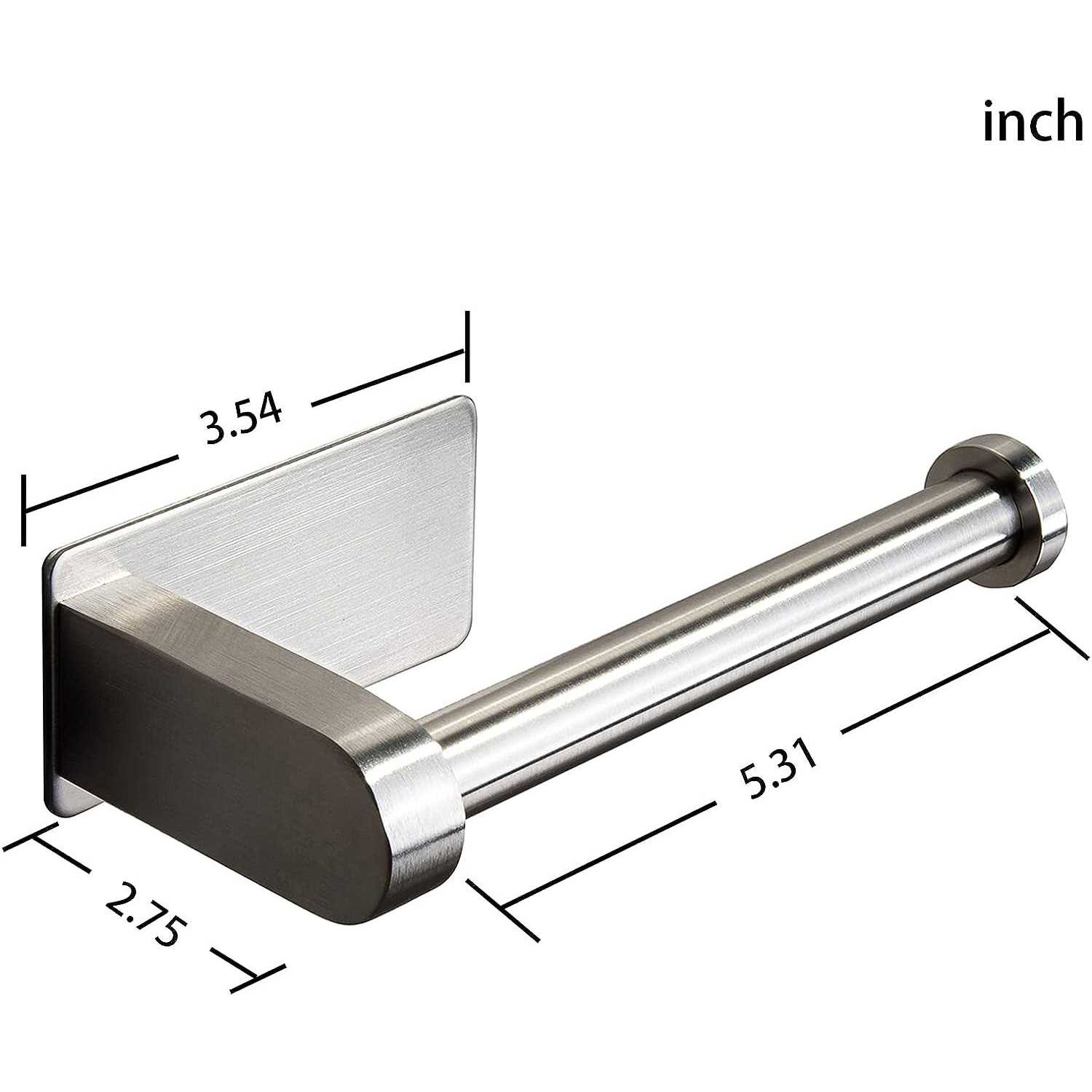 YIGII Self Adhesive Toilet Paper Holder Bathroom Toilet Paper Holder Stand no Drilling Stainless Steel Brushed