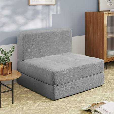 Lofka Chair Bed Sleeper Sofa Bed with Removable Cover Light