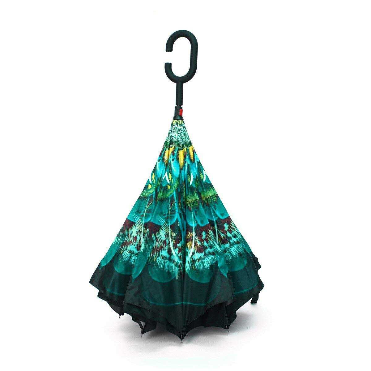 Parquet Flower Double Layer Inverted Umbrella