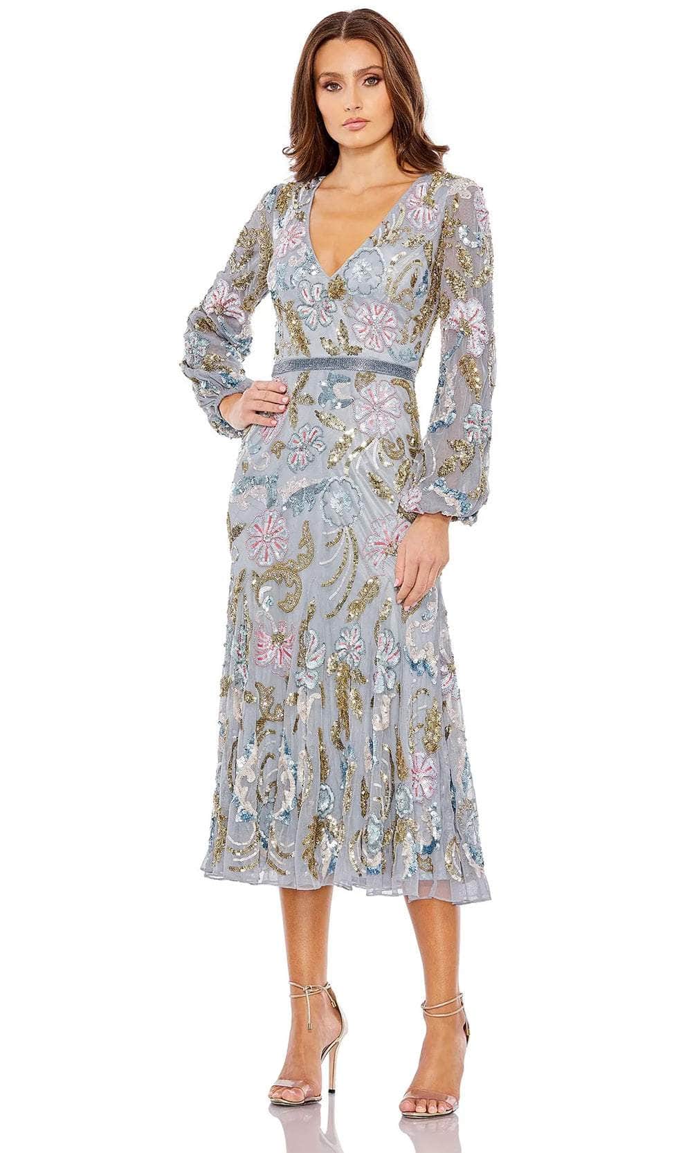 Long Sleeve Embellished Dress