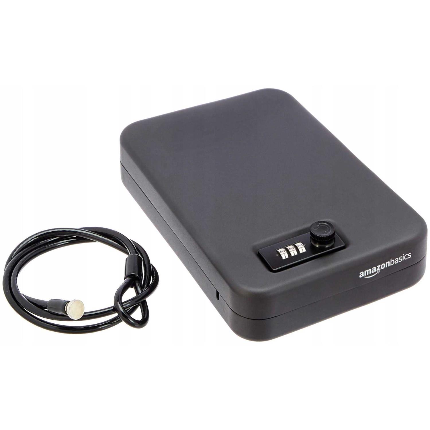 Amazon Basics Portable Security Case Lock Box Safe