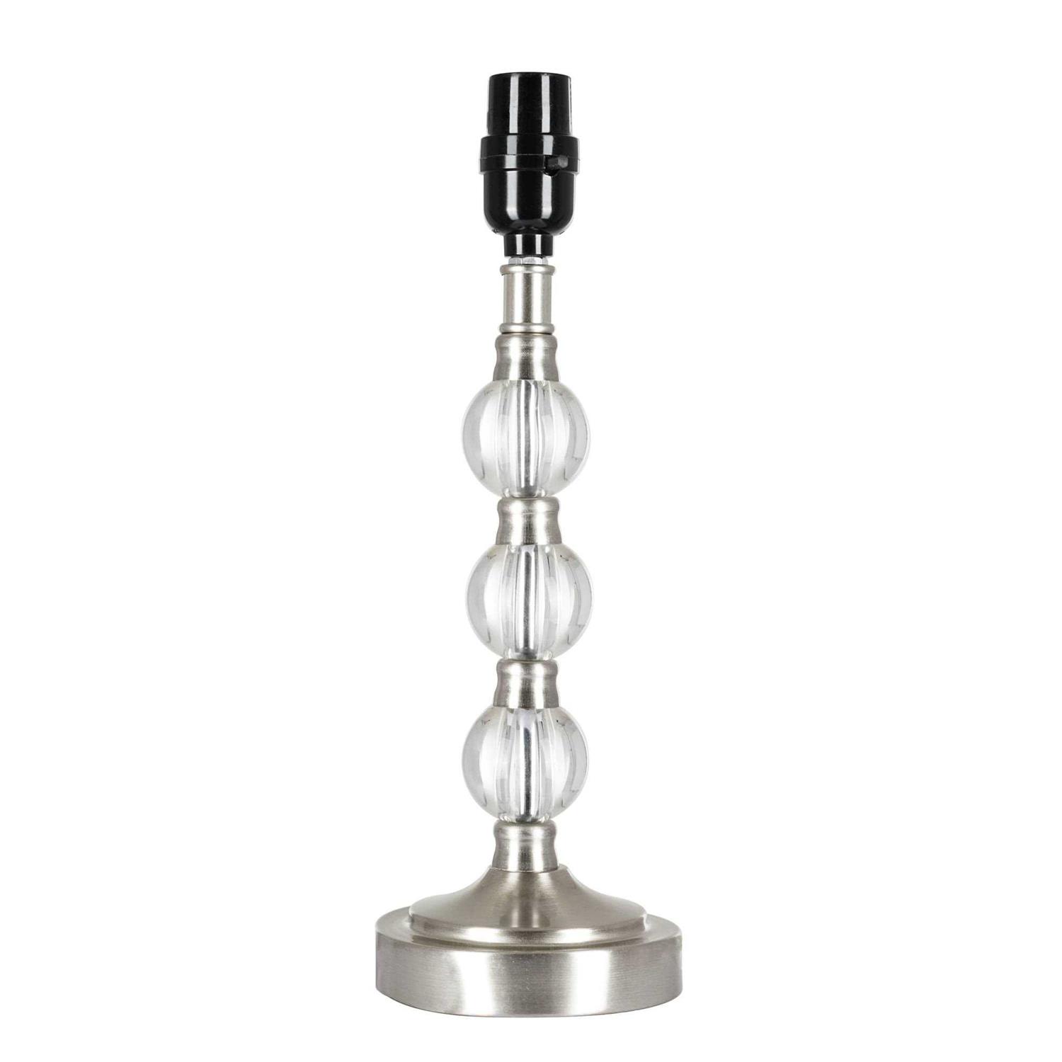 Better Homes & Gardens Brushed Nickel Stacked Glass Ball Lamp Base