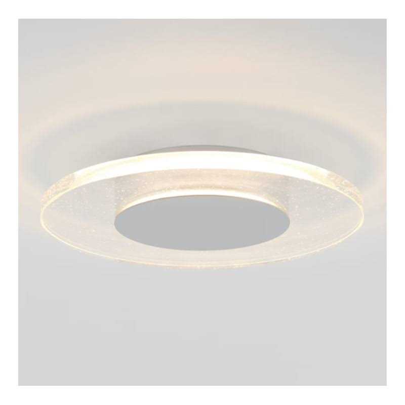 Artika Essence Disk 13 in. Chrome Modern LED Flush Mount Ceiling Light