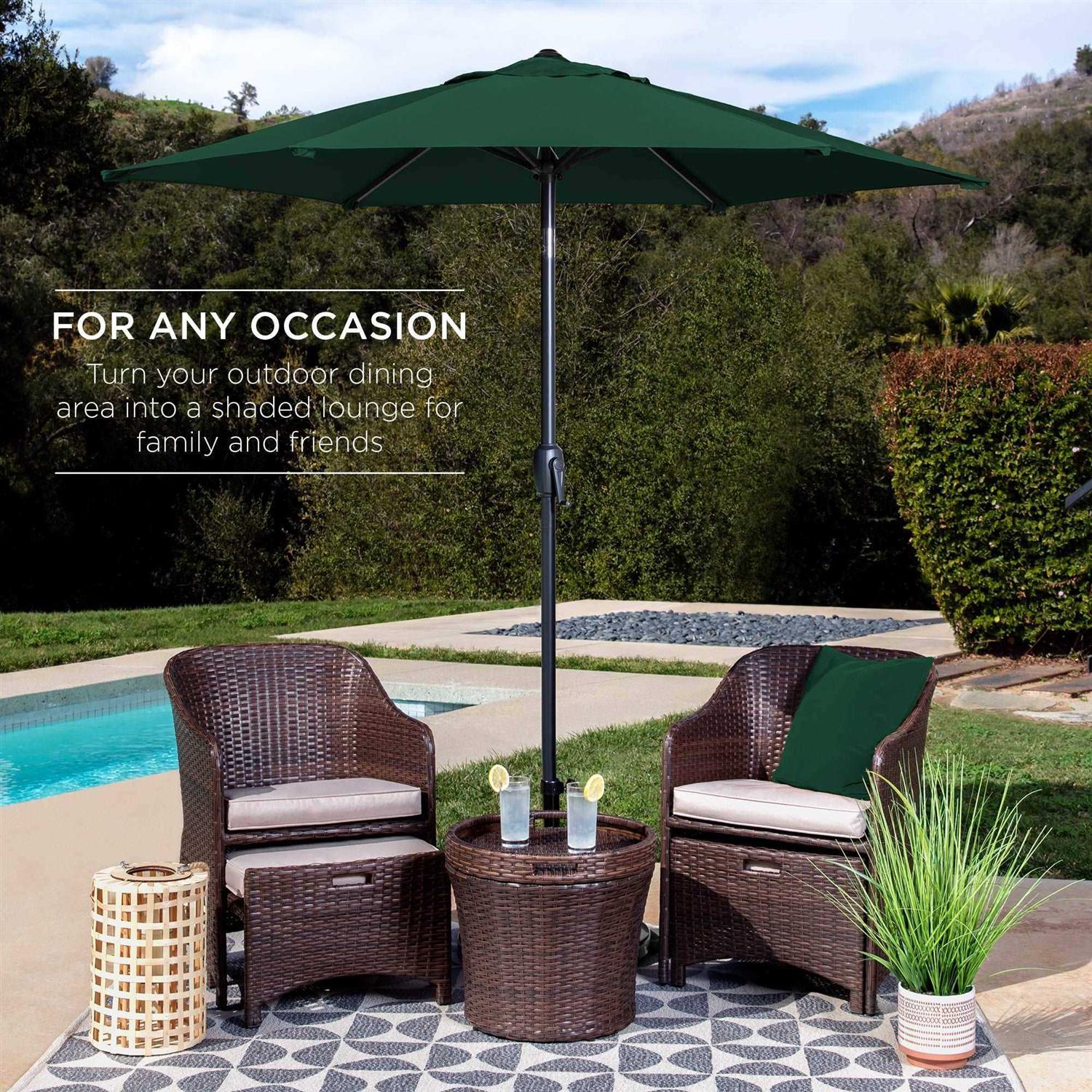 Best Choice Products 7.5ft Heavy-Duty Outdoor Market Patio Umbrella w/ Push Button Tilt