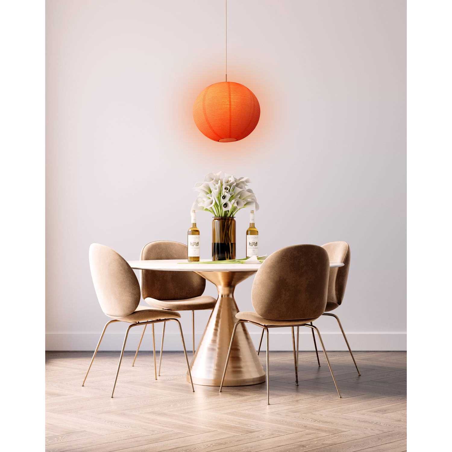 White Fine Line Premium Paper Lantern Pendant Cord Kit