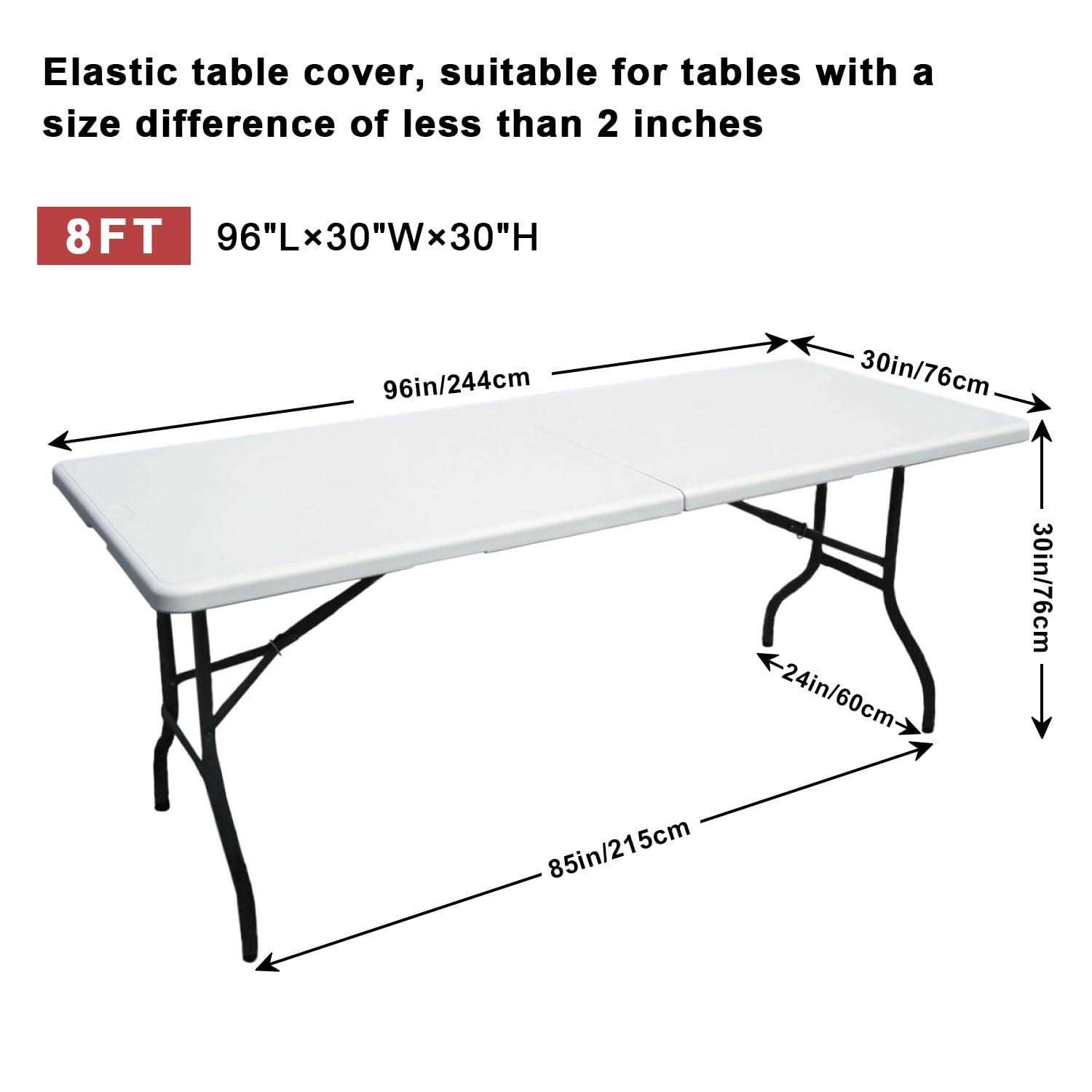 ABCCANOPY Spandex 6 ft Table Fitted Stretch Table Cover Polyester Table Toppers